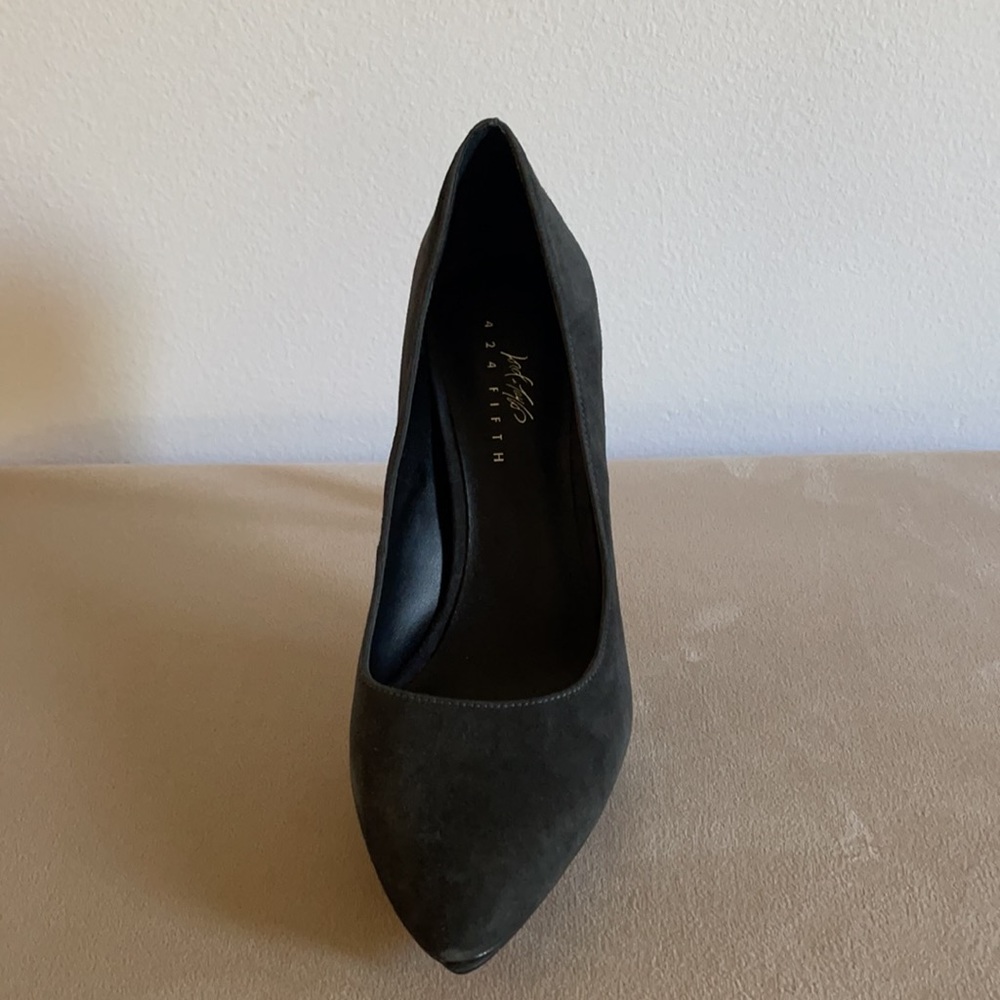 Gray suede heel shoes - Picture 8 of 8